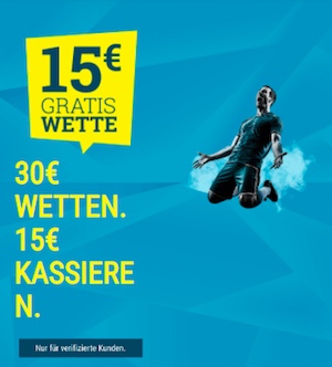 CL Sportwetten.de 15 Euro Guthaben