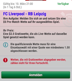 Liverpool vs RB Leipzig SkyBet