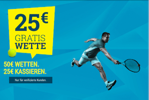 Tennis 25 Euro Sportwetten.de
