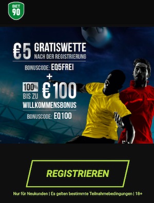 Bet90 5 Euro Registrierung