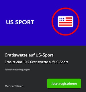 MobileBet US Sport Gratiswette