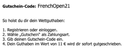 Interwetten French Open AGB