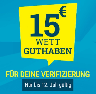 15 Euro Verifizierung Sportwetten.de