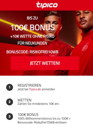 Tipico 10 Euro risikofreie Wette