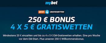 250 Euro Bonus MyBet