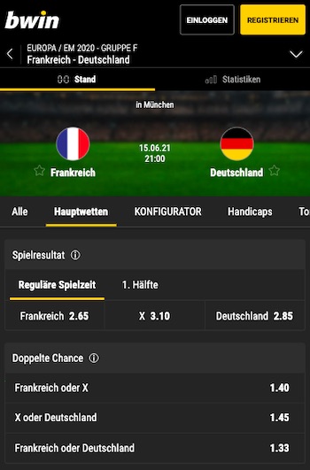 Bwin Frankreich Deutschland Quoten