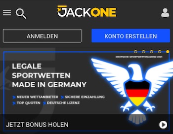 Jackone legale Sportwetten