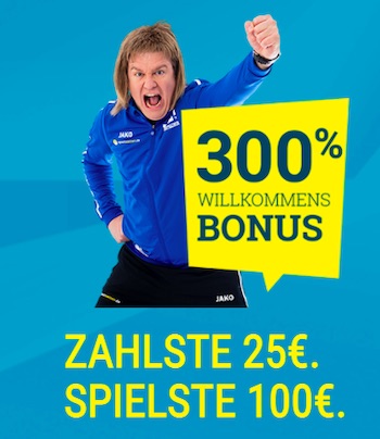 300% Willkommensbonus Sportwetten.de