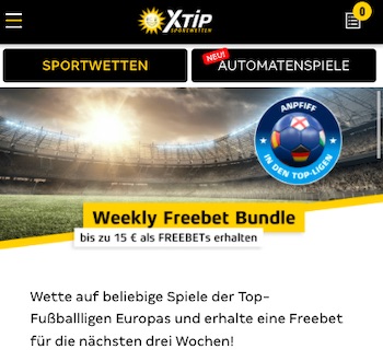 Xtip weekly FreeBet Bundle