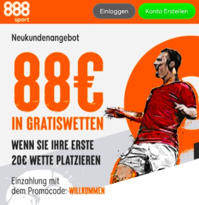 88€ Gratiswette 888sport