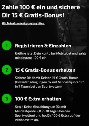 15 Euro Mobilebet Gratis Guthaben