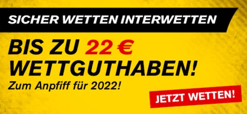 22 euro freebet interwetten