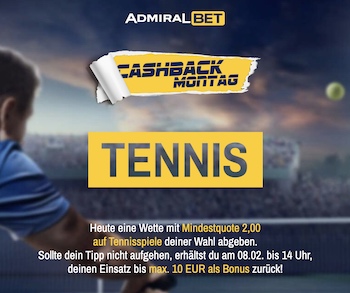 montag admiralbet cashback tennis edition