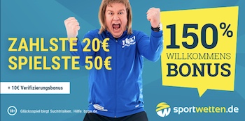 Neukunden Special 150 Prozent Sportwetten.de