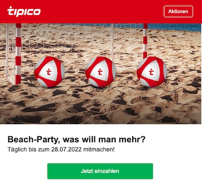 Tipico Beach Party im Jahr 2022 mit tollen Preisen