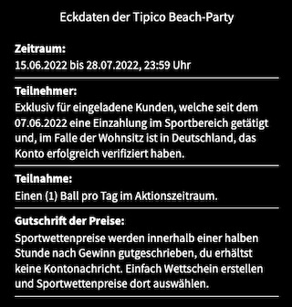 Infos zur Tipico Beach Party 2022