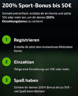 Mobilebet Bonus Bedingungen 200%