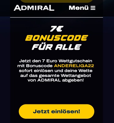 Admiral Frauen EM 7€ Wettgutschein