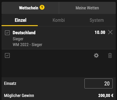 Deutschland Europameister Quote bei bwin