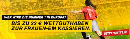 Interwetten Frauen EM 22€ Wettguthaben