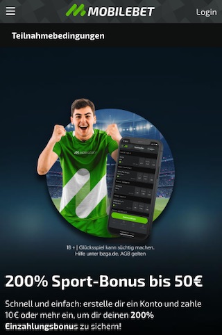 200% Mobilebet Bonus