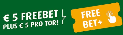 Tipp3 Deutschland Österreich 5€ FreeBet pro Tor