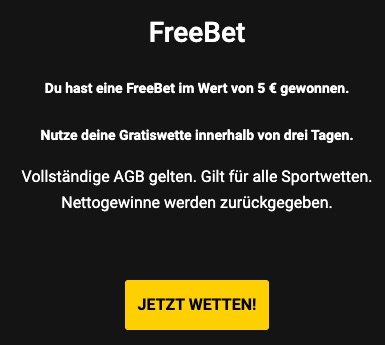 Münzwurf FreeBet bei bwin