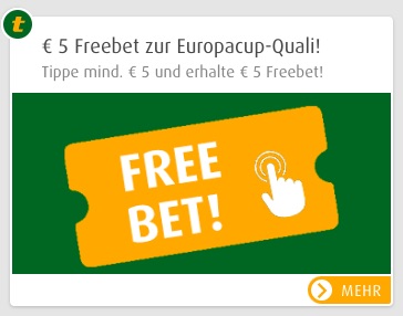 5€ Europacup FreeBet bei Tipp3