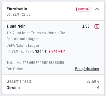 Deutschland vs Ungarn Wette bei Admiral.at