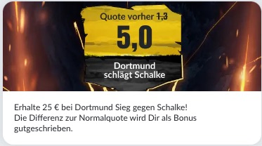Dortmund Schalke Quotenboost bei BildBet