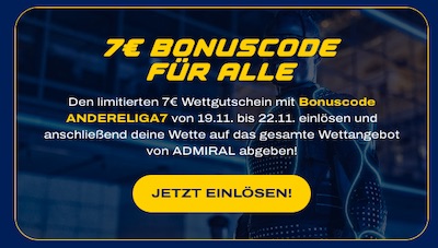7€ WM Bonuscode bei Admiral