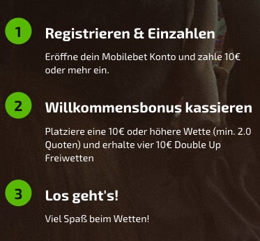 WM Spezial Bedingungen bei Mobilebet