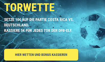 Torwette zu Deutschland vs Costa Rica von sportwetten.de