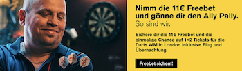 Interwetten Freiwette für die Darts WM