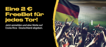 Bei Bwin gibt es eine Freiwette für jedes DFB Tor