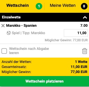 11€ WM Wette ohne Risiko Interwetten