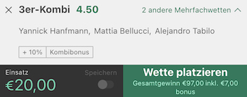 Bet365 Tenniswettschein