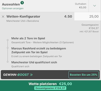 So könnnte euer Wettschin bei bet365 aussehen.