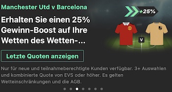 Manchester gegen Barcelona bei bet365