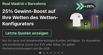 Bet365 mit einer Sonderaktion zum Clasico