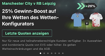 Man City RBL - mehr Gewinn bei bet365