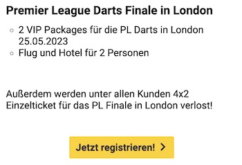 Interwetten verlost PDC VIP Packages