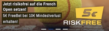 Admiralbet riskfree French Open