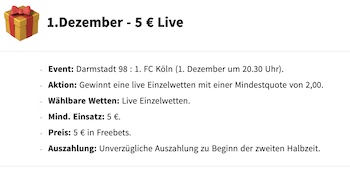 Adventkalender Winamax Tür Eins